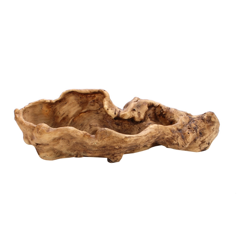 Japanese Garden Bonsai - สไตล์ Pastoral Retro ภูมิทัศน์ดอกไม้หม้อเรซิ่น Tree Stump
