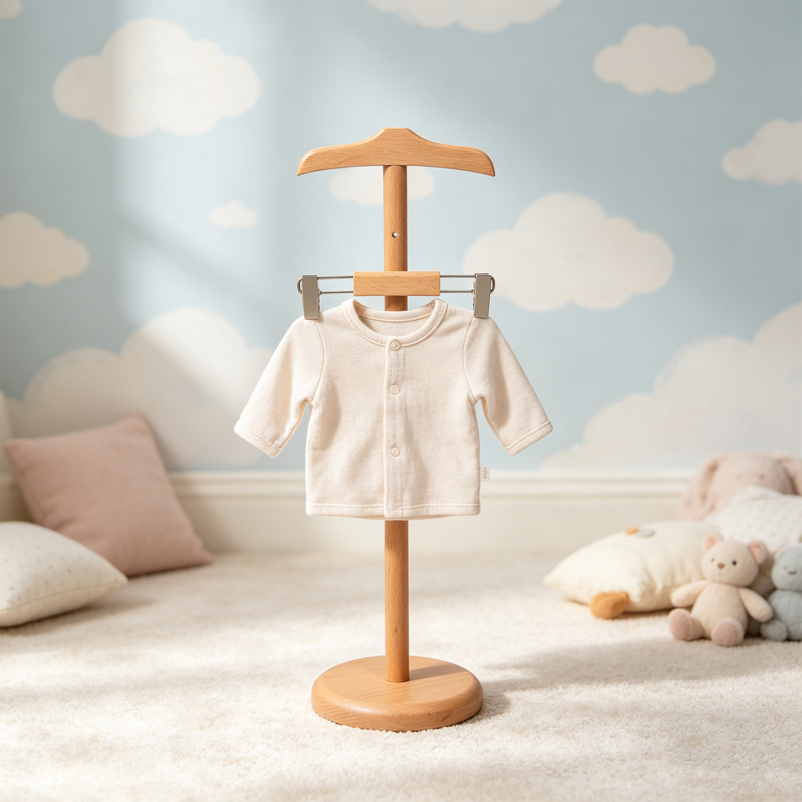 Display Stand Wood - ราวแขวนเสื้อผ้าปรับระดับความสูงได้ ราวแขวนเสื้อผ้าไม้สำหรับห้องอาบน้ำ ขนาด 8.5-21.5 นิ้ว ราวแขวนเสื้อผ้าสำหรับใช้ในบ้าน