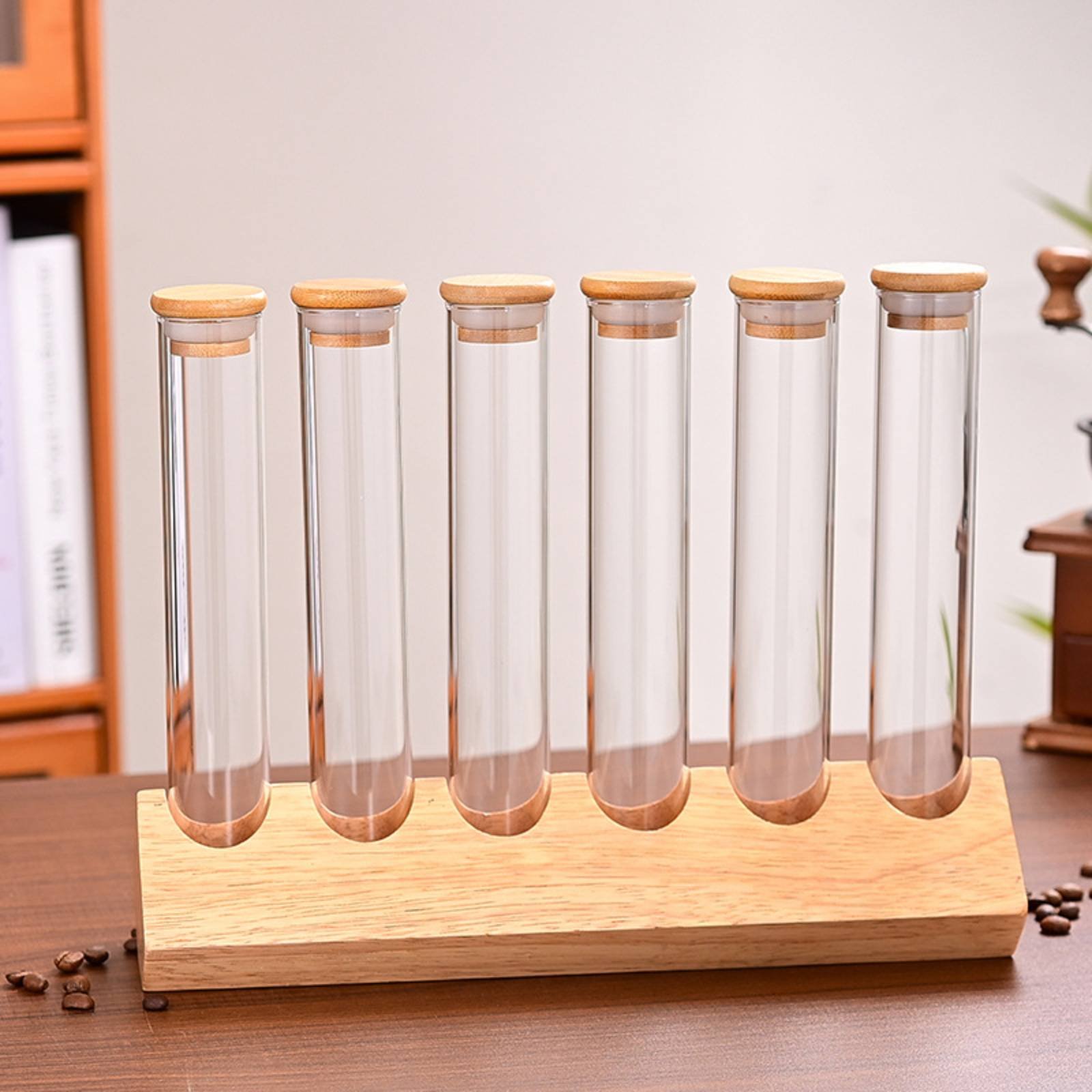 ชุดภาชนะแก้วทรงกระบอกพร้อมขาตั - Display Stand Wood บทวิจารณ์และราคา