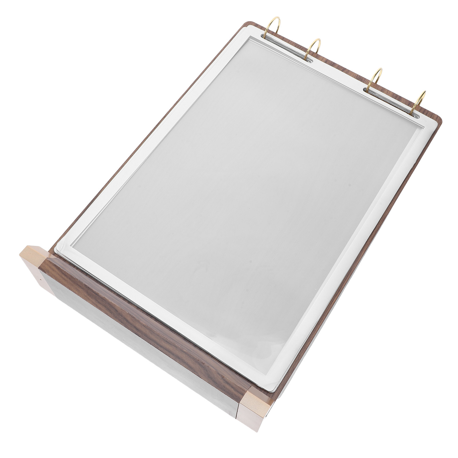 ขาตั้งเมนูไม้วอลนัท A4 แบบพลิก - Display Stand Wood บทวิจารณ์และราคา