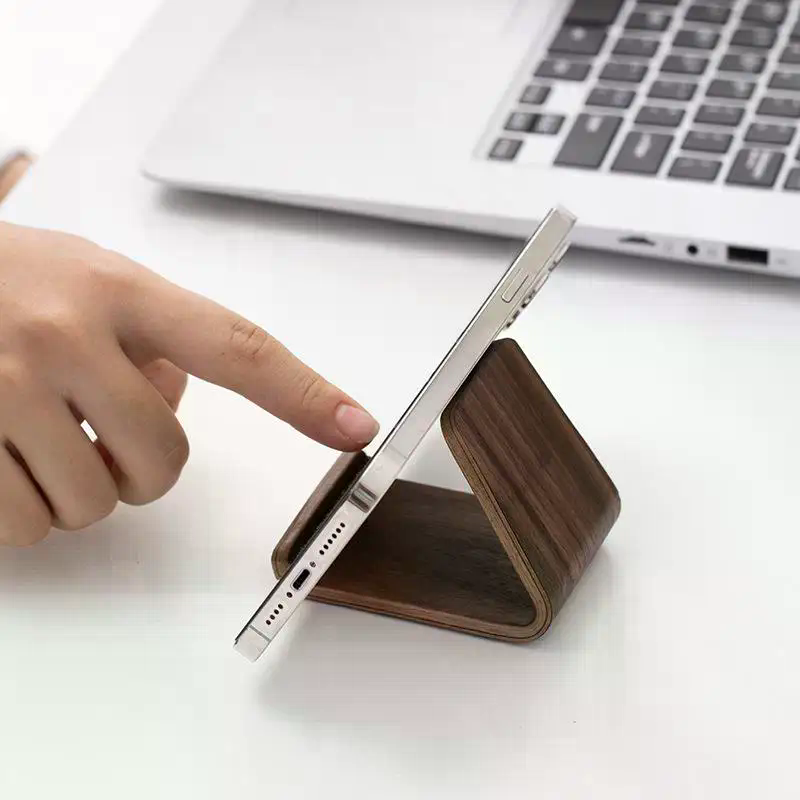 ที่วางโทรศัพท์ไม้วอลนัทตกแต่งโ - Display Stand Wood บทวิจารณ์และราคา