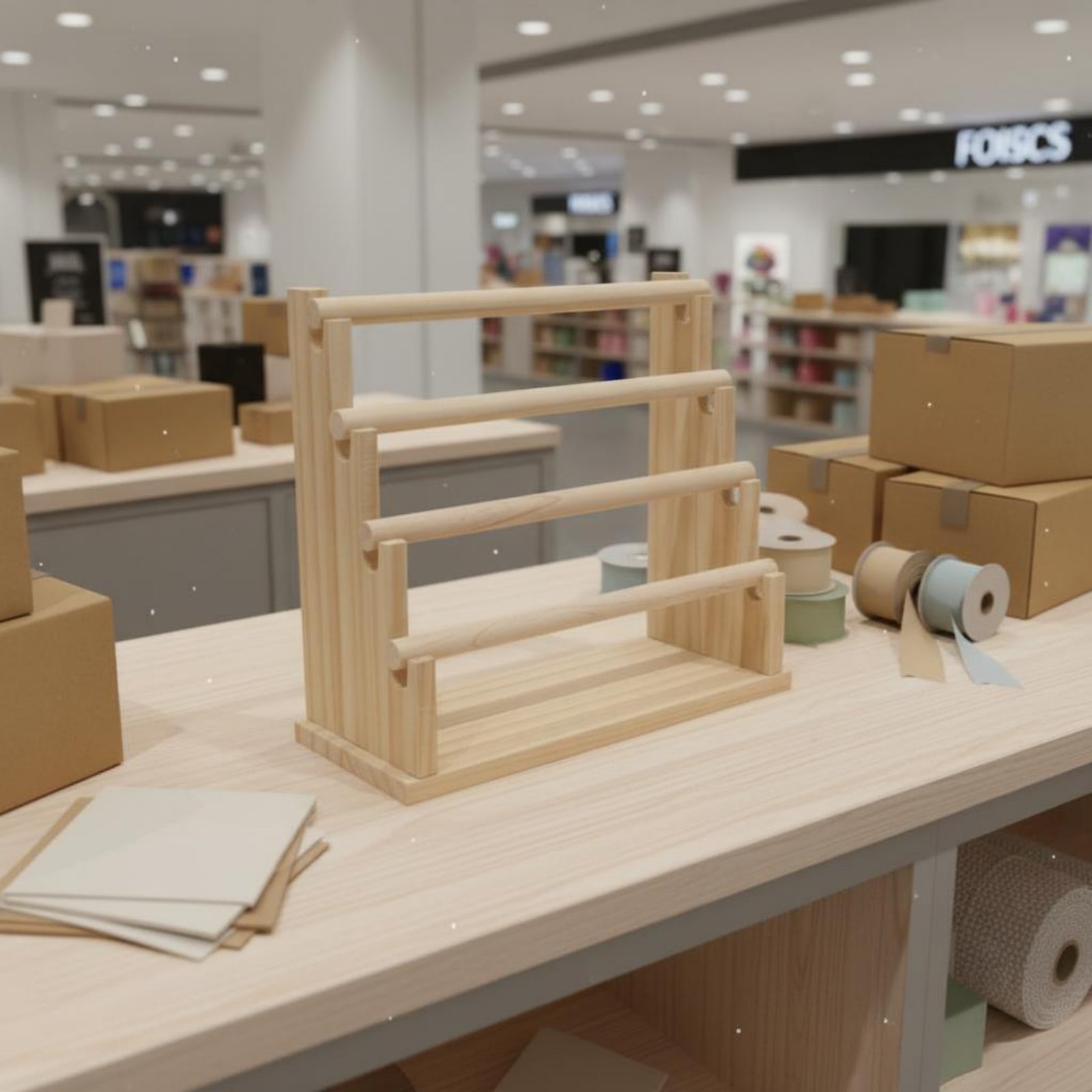 ชั้นวางเครื่องประดับตั้งโต๊ะ ไ - Display Stand Wood บทวิจารณ์และราคา