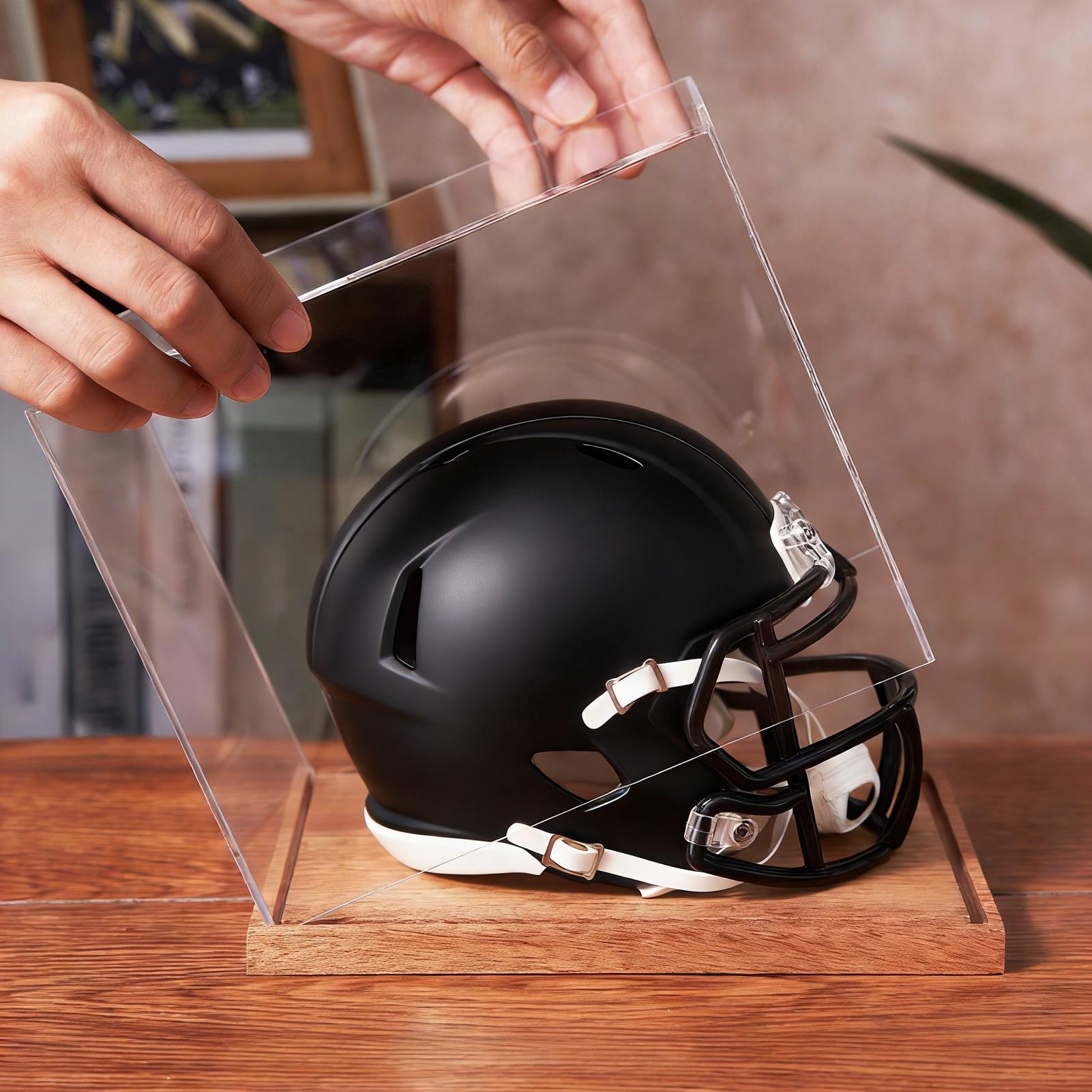 กล่องใส่หมวกกันน็อคฟุตบอลแบบใส - Display Stand Wood บทวิจารณ์และราคา