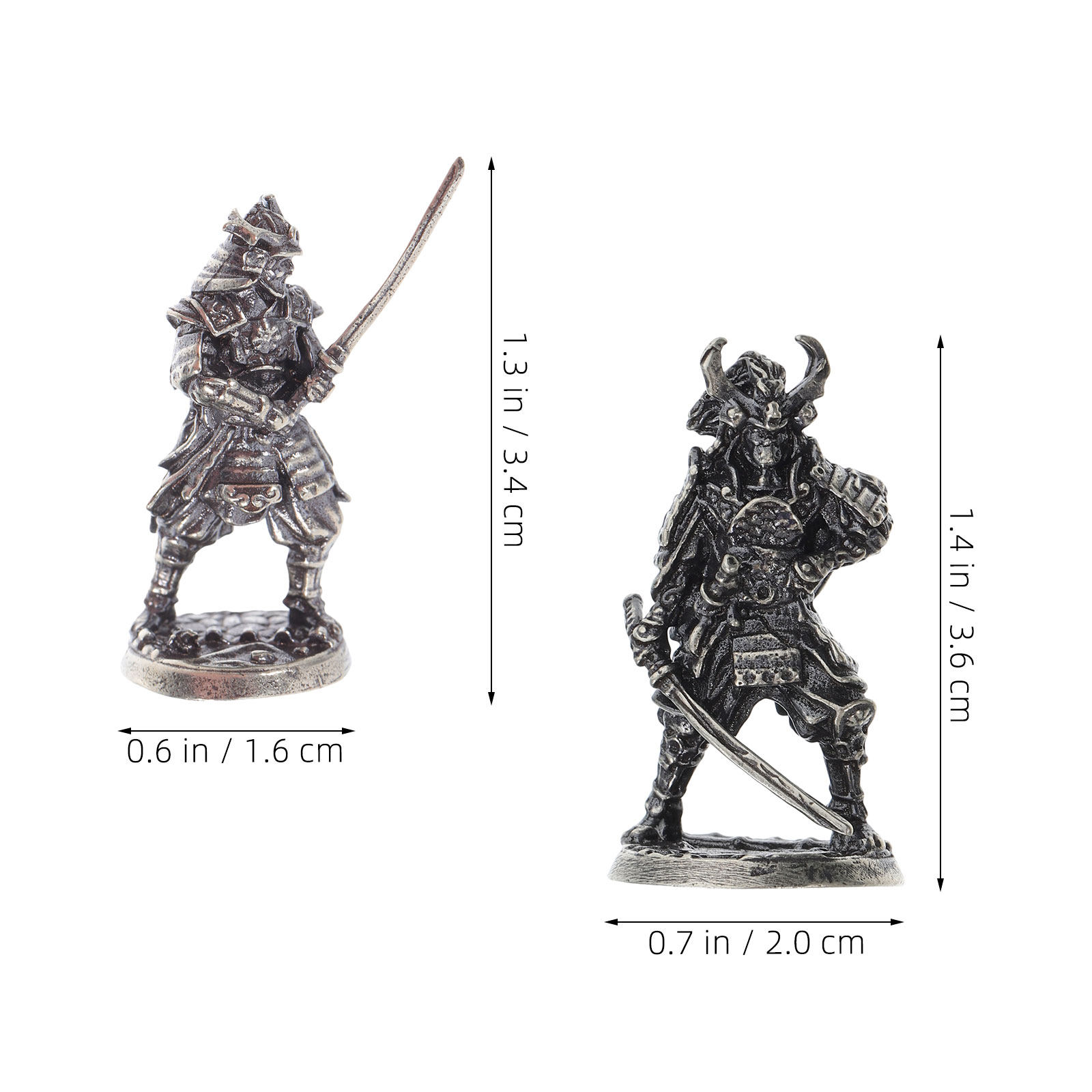 รูปปั้นซามูไรขนาดเล็ก 2 ชิ้น ท - Japanese Garden Bonsai บทวิจารณ์และราคา