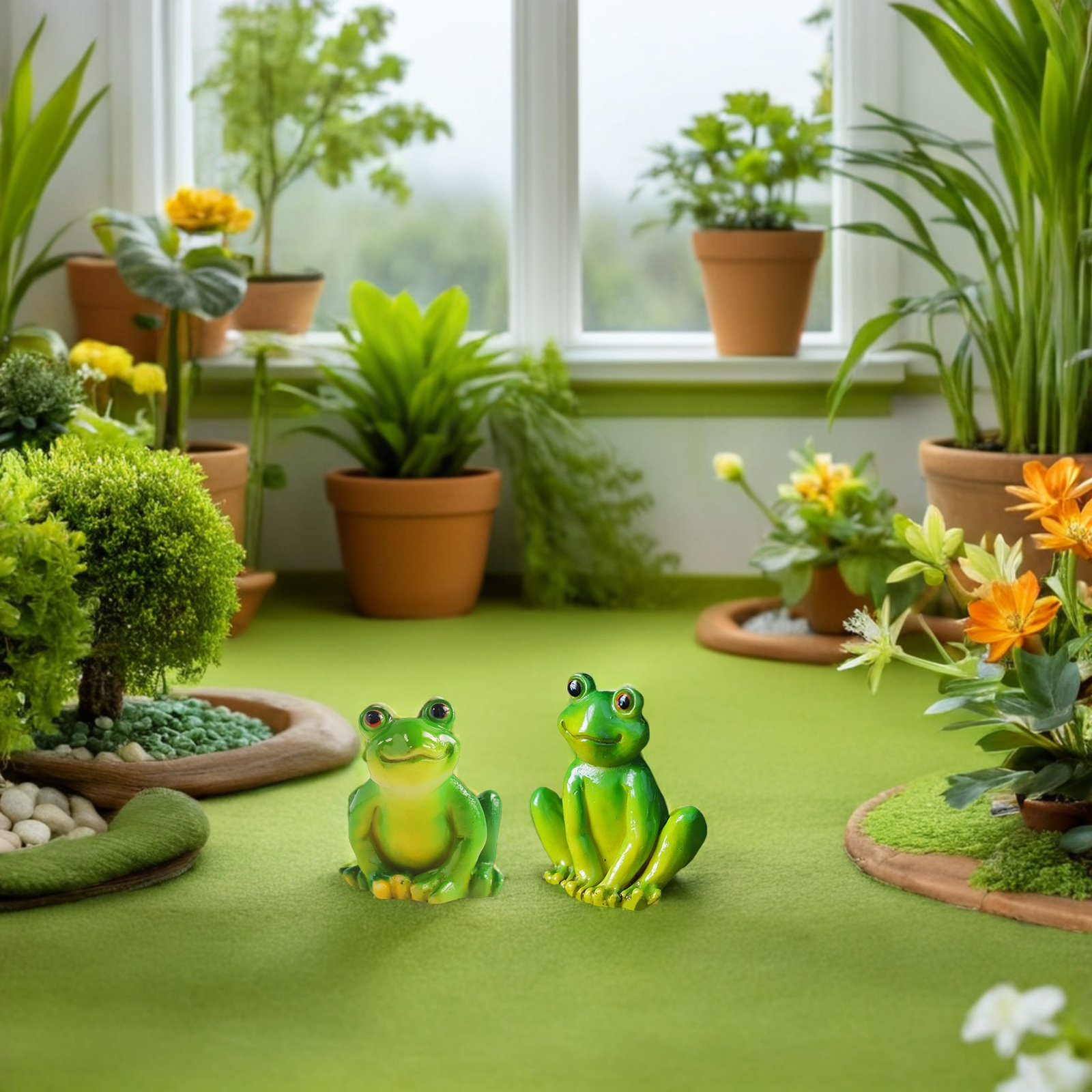 กบเรซินขนาดเล็ก 4 ชิ้น สำหรับต - Bonsai Garden Backyard บทวิจารณ์และราคา