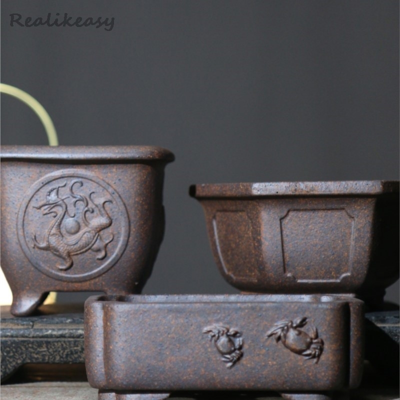 กระถางดอกไม้ทรายสีม่วงกระถางต้ - Japanese Garden Bonsai บทวิจารณ์และราคา